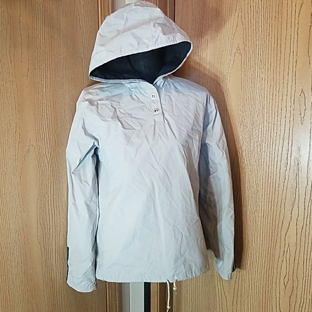 Adidas Silver Pullover Hooded Windbreaker